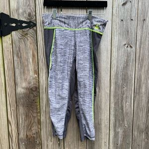 GERRY Gray Neon Green Leggings size Medium